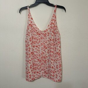 CAbi Red & Pink Leopard Print Camisole Top Size S